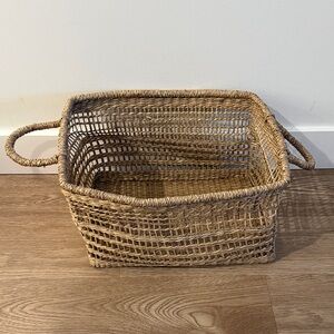 Woven Tan Storage Basket